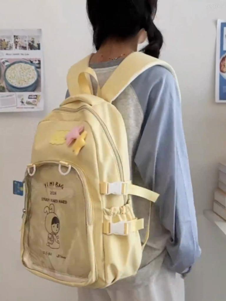 Cartoon Student Schoolbag Female Grade 1-6  Waterproof Backpack