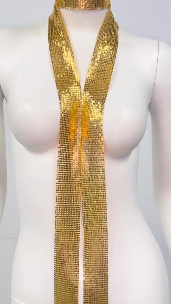 Langer Schal für Damen, glänzende Pailletten, bequemer, langlebiger Schal, mit Pailletten verziert, dekorativer Schal für den Alltag und Partys