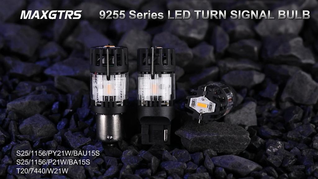 MAXGTRS 2x 3100LM High Power 1156 BA15S BAU15S PY21W Lights Canbus No Hyper No Error With Fan T20 W21W Amber Yellow For Turn Signal LED Bulb
