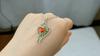 Red Zircon Peach Heart Pendant Necklace Elegant Woman Necklace Jewelry