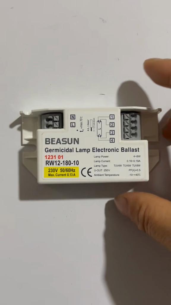 RW12-180-10 RW12-180-18 230V 10W 18W Germicidal Lamp Electronic Ballast for Lamp