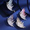 Butterfly Brooch Colored Diamonds Decor Durable Alloy Sparkling Wings Versatile Lapel Pin for Suits Coats Dresses Bags