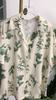 Leaf Printed Blouses Women Turn Down Collar Short Sleeve Elegant Shirts Casual Office Button Vintage Tops Autumn Blusas