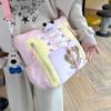 Contrast Color Shoulder Bag Women's Tote Bag Student Lightweight Large Capacity Handbag