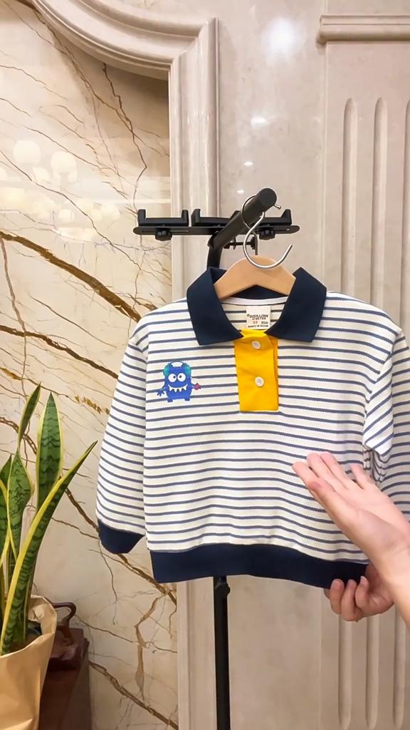 Boys Color Block Sweatshirt Stand Collar Pullover Long Sleeve Autumn Fashion Top for Toddler and Kids