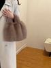 Yogodlns Fashion Cute Soft Plush Bag For Women Girls Luxury Fluffy Tote Bag Versatile Exquisite Autumn Winter Fur Shoulder Handbag Gifts