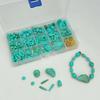 1 set/cutie Turcoaz imitație de piatră naturală/Accesorii pentru realizarea de bijuterii DIY