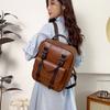 Retro Women's Backpack PU Large Capacity Backpack