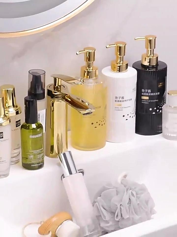 5-Pack Adhesive Shower Caddy Organizer – Rust-Resistant Pink Bathroom Shelf Set for Shampoo & Toiletries, No-Drill Wall Storage