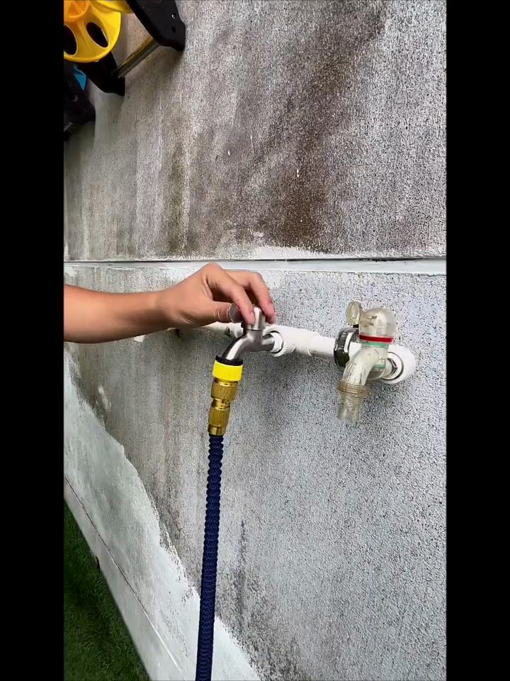 1PC Copper Plated Household Garden Water Pipe With 3x Expansion Tpe Car Wash Water Pipe Expansion Water Pipe