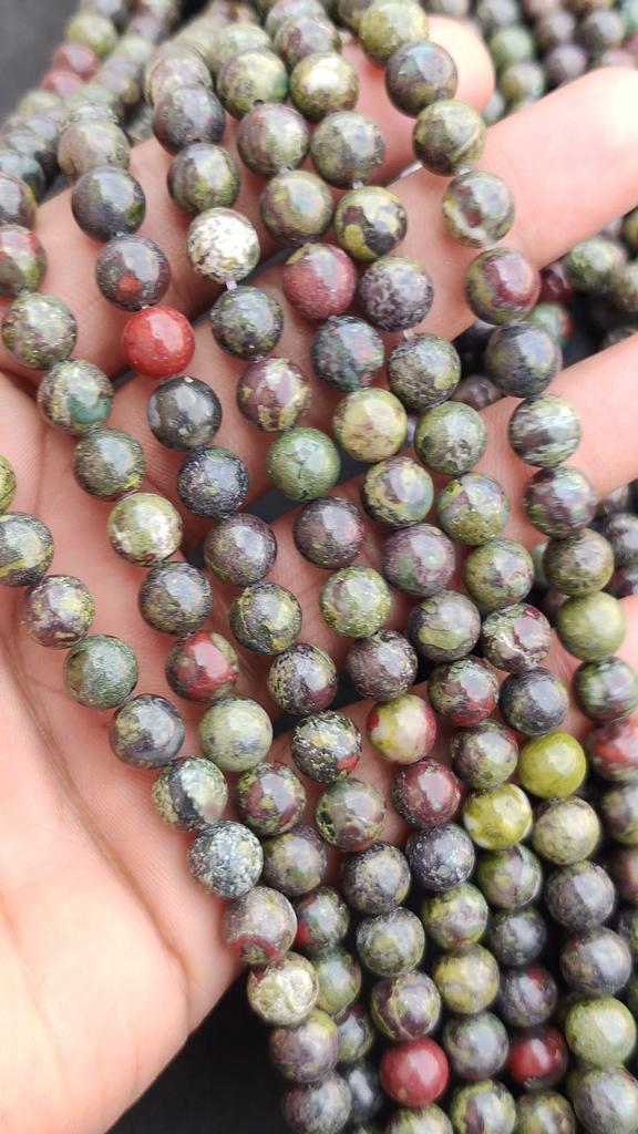 Natural Dragon Blood Jasper Beads, Natural Crystal Beads Stone, Gemstone Round Loose Energy Healing Beads, 6 MM 8 MM 10 MM Size Beads.