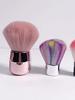 Portable Single Makeup Brush, Synthetic Fiber Powder Brush, Fluffy Loose Powder Blush Brush for Daily Makeup, PS Plastic Handle with Polybag Packing