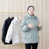 Dampuffjackor Vinter Vintage Korta Parkas Med Huva Plus Size Eleganta Tjocka Varma Dunrockar Kvinna Ytterkläder