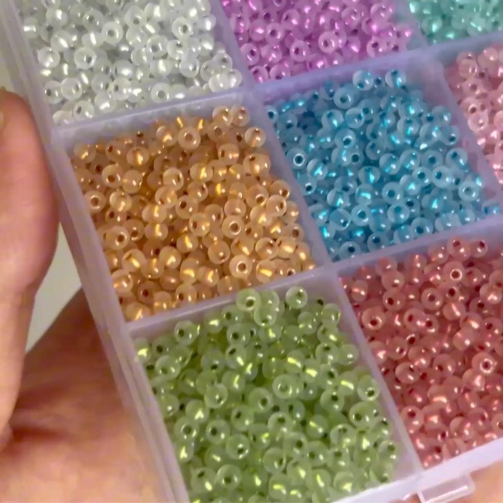 450G Charm Czech Glass Protein Silver Plating Seed Beads DIY Bracelet Necklace For Jewelry Making Accessories