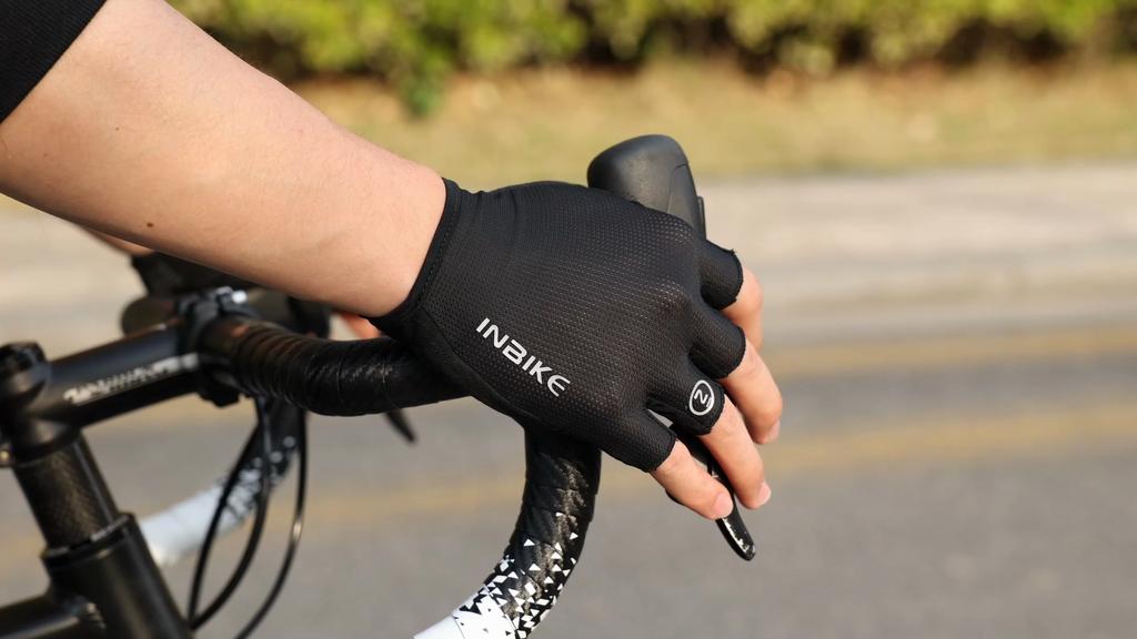 INBIKE Cycling Gloves Half Finger Summer MTB Mountain Bike Breathable 3mm Padded Driving Hiking Cycle Fingerless for Men Women