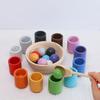 Wooden Baby Bead And Ball Color Matching Toy For Early Childhood Learning