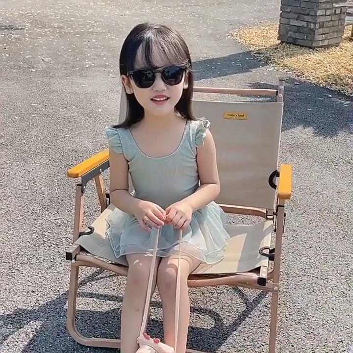 Girl Kids One Pieces Swimsuit With Hat Swimwear 2025 Bowknot Summer Beach Wear Children Swimming Suit
