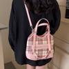 Handtasche Kontrastfarbe Plaid Kleine Quadratische Tasche Damen Schulter Umhängetasche