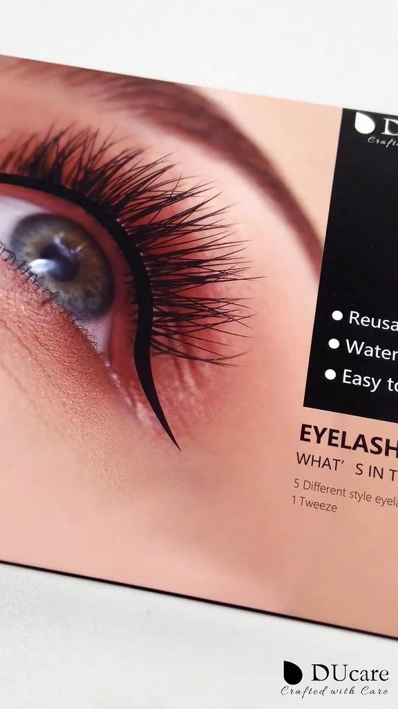 DUcare 5 Pairs Natural False Eyelashes Thick Makeups 5D Mink Lashes Soft Eyelash Extension Fake Eyelash Long Mink Eyelashes