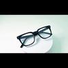 Stylish and Versatile Women's Simple Square Black-framed Glasses with A Preppy Style and Blue Light Blocking.