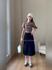 Summer Style Plus Size Skirts Elastic Solid Women Denim A-Line Blue Vintage Basic Skirt 4XL