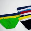 Men's High Slit Sexy Triangle Swimming Trunk Quick Dry Drawstring Color Blocked Beach Shorts
