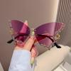 High-end Rhinestone Oversized Butterfly Sunglasses for Women, Sunshade Sunglasses, UV Protection Glasses