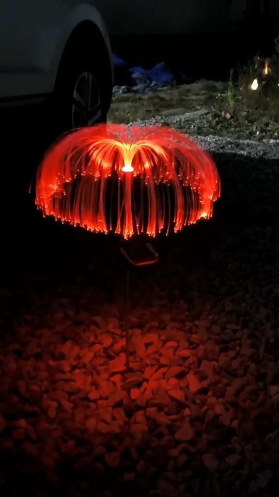 2 stk Solar Manet-dekorasjonslys, RGB-fargeskiftende solenergi, Manet Solar Lights, Utendørsdekor, Hagelys, Utendørs hage Vanntett