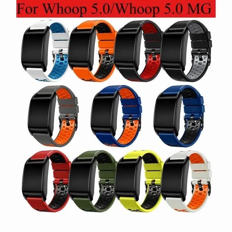 Měkký silikonový náhradní řemínek na zápěstí Kompatibilní s Whoop 5.0/MG Life Fitness Tracker Nastavitelný Odolný proti potu Sportovní