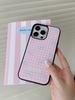 Epoxy Resin Epoxy Phone Case Compatible and Suitable for Huawei iPhone15 14 13/12/11promax/xsmax/xr 7/8plusSE Pink Plaid Bow