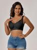 Women's Plus Size Full Coverage Bra - Minimizes Large Busts, Provides Strong Support, Ribbed Surface, Full-coverage Removable Pads, Lingerie