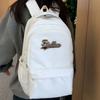 Female Large Capacity Backpack Solid Color Letter Student Schoolbag Male Outdoor Backpack