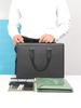 Men's Cross Texture Business Briefcase, Water Resistant Large Capacity Laptop Handbag, Office Shoulder Crossbody Document Bag