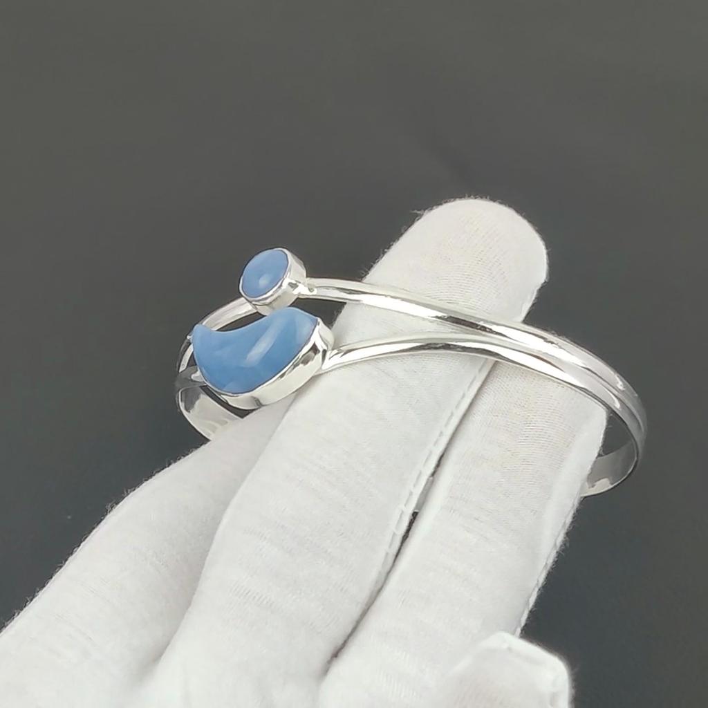 Zierlicher Owyhee Opal Edelstein Handgefertigtes Armreif Armband 925 Sterling Silber Armreif, Owyhee Opal Armband Für Ehefrau, Unisex Armreif, Wadding Geschenk