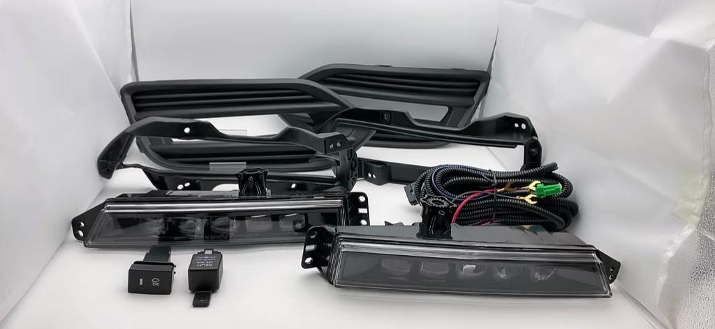 1Pair LED Fog Light Headlight Fog Lamp Cover Grill Bezel Switch Foglights Assembly For Honda HR-V HRV 2019 2020 2021