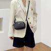 Johnature Mini borsa piccola rotonda Borse a tracolla e a tracolla da donna alla moda Pochette da donna versatili in morbida pelle