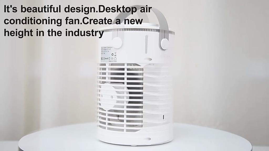 Portable Desktop Small Spray Colling Fan 3-in-1 Multi-functional Cooling Fan with Colorful Light