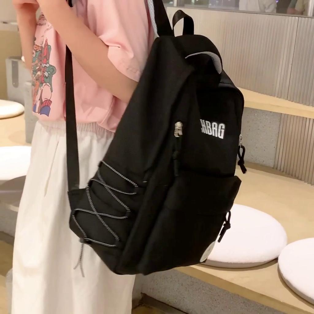 Student Schoolbag Women's Letter Print Backpack Large Capacity Backpack