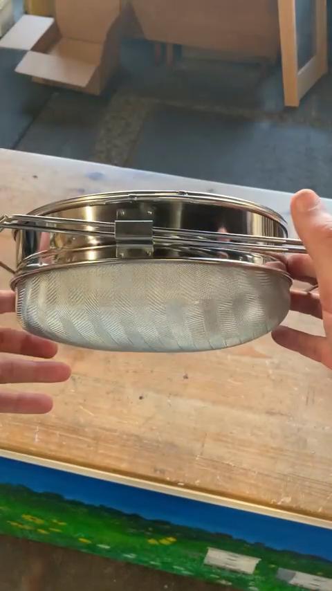 Honigsieb, Doppelsieb, Netzfiltersieb aus Edelstahl für die Bienenzucht