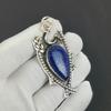 Natural Lapis Lazuli Gemstone Silver Pendant In 925 Sterling Silver- Handmade Design, Everyday Wear Jewelry, Unique Pendant Birthday Gift