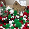 20-200 Stück Bunte Pompon-Plüschbälle Gemischte Farbe Kreatives Kinder-Handarbeitsmaterial Glitzer-Schaumstoffball DIY Bastelbedarf