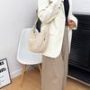 Trendy Solid Color Messenger Bag New Large Capacity Shoulder Bag Casual Dumpling Bag