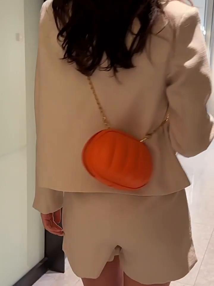 Mini Halloween Pumpkin Women Crossbody Bag Cartoon Girl Personalized Hand-held Chain Small Round Shoulder Bags