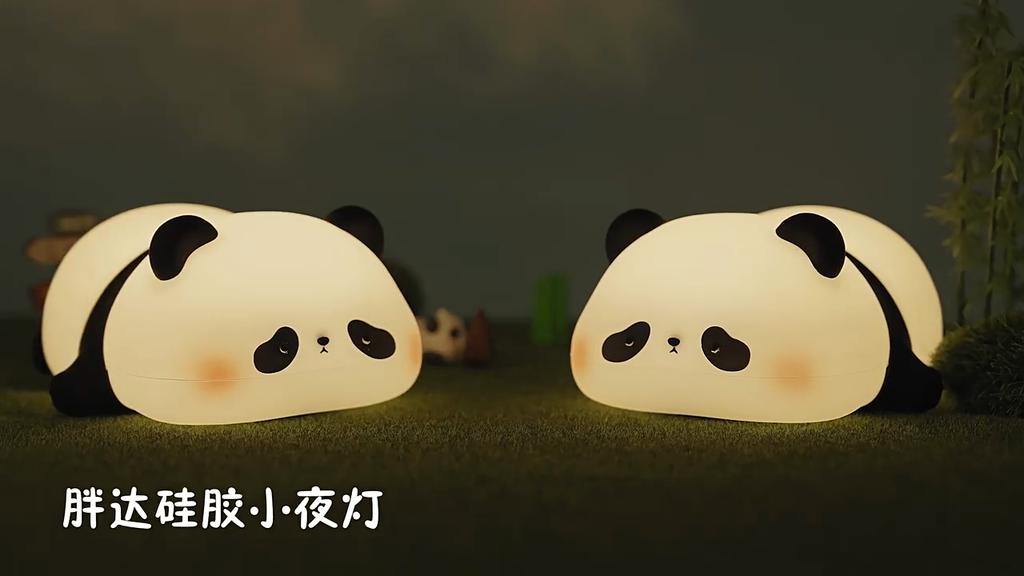 Panda LED Night Light Touch Sensor Cartoon Kid's Nightlights Silicone Child Holiday Christmas Gift Bedside Lamp Bedroom Decor