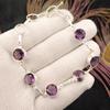 Natural Amethyst Gemstone 925 Sterling Silver Jewelry Handmade Stylish Bracelet RB-14-4