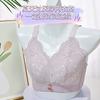 Lace Back Beautiful Big Breasts Show Small Thin No Ring Underwear Ultra-thin Gathered Breasts To Prevent Sagging Large Size Bra