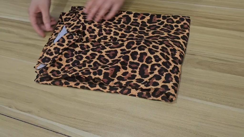Cozy Up Мужская рубашка с длинным рукавом с леопардовым принтом