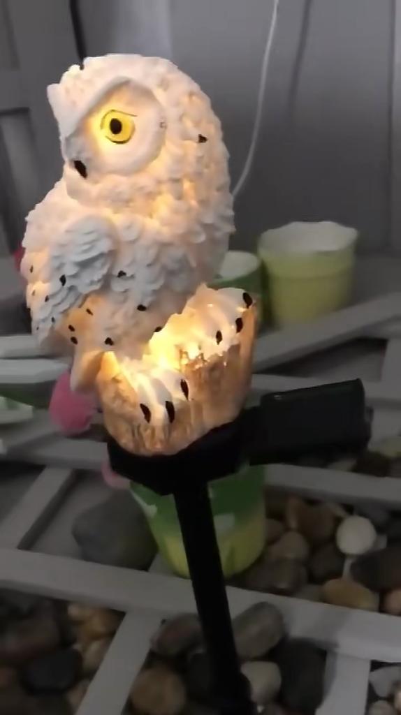 Solární sova pozemní světlo LED Venkovní lampa na nádvoří Zahradní světlo Vodotěsné kolíkové světlo Dekor na cestu Solární patio Zemní lucerna
