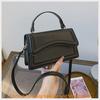 Pu Small Square Bag With Top Flap For Daily Casual Womens Street Style