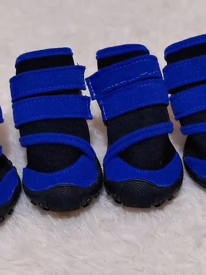 Waterproof Dog Boots Outdoor Dog Rain Boots Running Shoes for Medium Large Dogs with Fastening Straps and Rugged Anti-Slip Sole